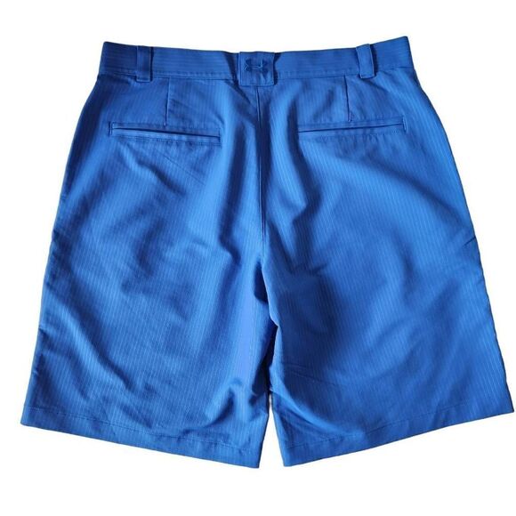 Under Armour Golf Shorts Mens 36 Blue Pinstriped - Picture 2 of 4